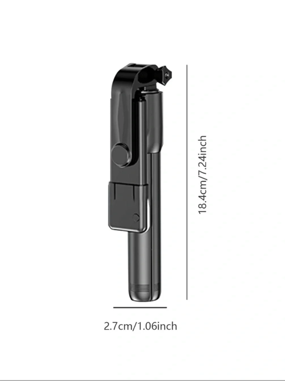 Adjustable Tripod Selfie Stick with Remote and LED Light - Black